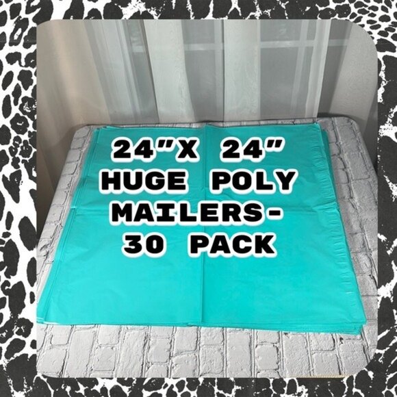 Huge Poly Mailer 24”x24” Teal Blue 30 mailers Big Poly Mailer - Picture 1 of 7